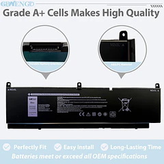 Batería de Repuesto JPFMR para Dell Precision 7550 7560 7750 7760 P44E P93F P44E001 P44E002 - GBNENGTD PKWVM