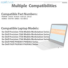 Batería de Repuesto JPFMR para Dell Precision 7550 7560 7750 7760 P44E P93F P44E001 P44E002 - GBNENGTD PKWVM 5