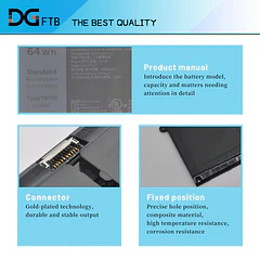 Batería de Repuesto 1FXDH para Dell for Inspiron 3510 3511 3515 5310 5418 5410 5510 - DGFTB