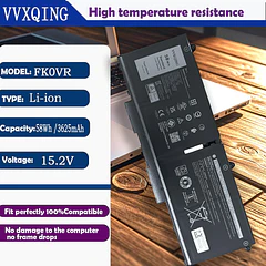 Batería de Repuesto FK0VR para Dell Latitude 7430 7330 5330 2-in-1 SeriesLatitude 5330 2-in-1/7330 2-in-1/7430 - VVXQING