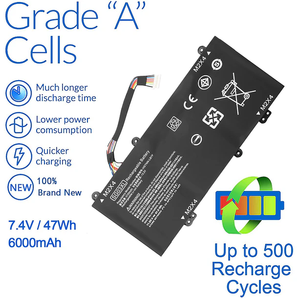 Batería de Repuesto SG03XL para HP Envy M7-U109DX M7-U009DX 17t-U000 17-U011NR 17-U163CL 849048-421 849049-421 849314-850 - HJTPOWER 6