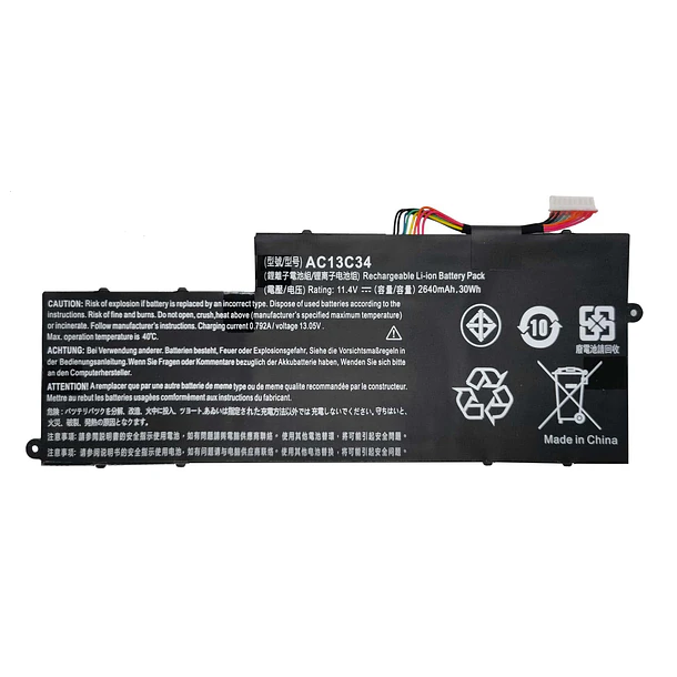 Batería de Repuesto AC13C34 para Acer Aspire V5-122P V5-132P E3-111 E3-112V E3-111-C0M6 E3-111-C0UM E3-111-C5AL ES1-111M - NBULBL 1