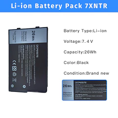 Batería de Repuesto 7XNTR para Dell Latitude 12 7202 7212 Rugged Extreme Tablet Series Notebook - NBULBL