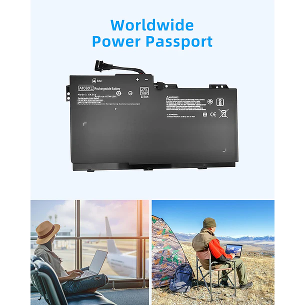 Batería de Repuesto GK5KY para HP ZBook 17 G3 Series A106XL HSTNN-LB6X 808451-001 808397-421 808451-001 - Jbery 6