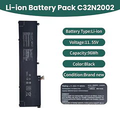 Batería de Repuesto C32N2002 para Asus ZenBook Pro 15 UX535 UX535LI UX564PH Flip 15 UX535LI - NBULBL