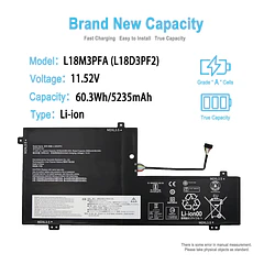 Batería de Repuesto L18M3PFA L18D3PF2 para Lenovo Yoga C740-15IML Type 81TD Series Notebook 5B10T83740 5B10W67402 5B10T83739 - TAICROWNE