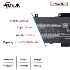 Batería de Repuesto AE03XL para HP 240 245 246 250 255 256 G10 14-EE 14-EM
