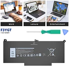 Batería de Repuesto F3YGT Battery Replacement for Dell para Dell Latitude 7490 7480 7390 7380 7290 7280, Compatible with - JGTM 6