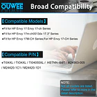 Batería de Repuesto TI04XL para Hp Envy 17-CH 17-CH0000NB 17-CH0027UR 17M-CH 17M-CH0013DX Series HSTNN-IB9T M24563-005 - OUWEE 3