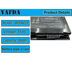 Batería de Repuesto BTYAVG1 para DELL Alienware M18X R2 - Yafda