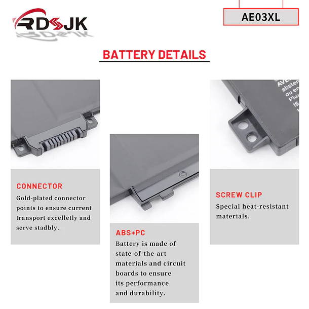 Batería de Repuesto AE03XL para HP 240 245 246 250 255 256 G10 14-EE 14-EM 5