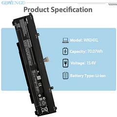 Batería de Repuesto JPFMR para HP Victus 16-e 15-f OMEN 16-b 16-c 16-d Series - GBNENGTD