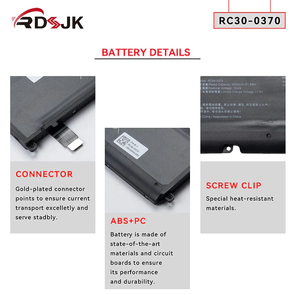 Batería de Repuesto RC30-0270 para Razer Blade 14 2021 2022 RZ09-0370 RZ09-0368 RZ09-0427 RZ09-0370AE23-R3U1 RZ09-0370BEA3-R3U1 5