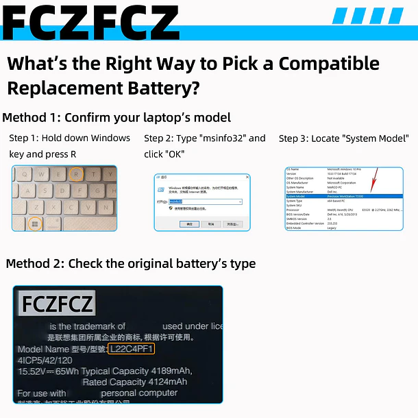 Batería de Repuesto L22C4PF1 para Lenovo Yoga Slim 6-14IAP8 6-14IRP8 / Slim 7-14IMH9 Series SB11N45302 - FCZFCZ 2