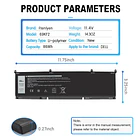 Batería de Repuesto A1321 para Dell XPS 15 9500 9510 9520 Precision 5550 5560 5570 2