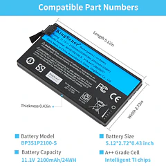Batería de Repuesto BP3S1P2100-S para Getac V110 – BP3S1P2100-S 11.1V - KingSener