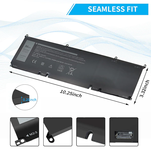 Batería de Repuesto A1321 para Dell XPS 15 9500 9510 9520 Precision 5550 5560 5570 3