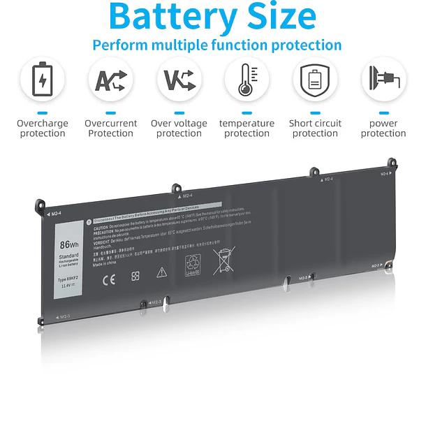 Batería de Repuesto A1321 para Dell XPS 15 9500 9510 9520 Precision 5550 5560 5570 4