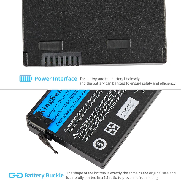 Batería de Repuesto BP3S1P2100-S para Getac V110 – BP3S1P2100-S 11.1V - KingSener 6