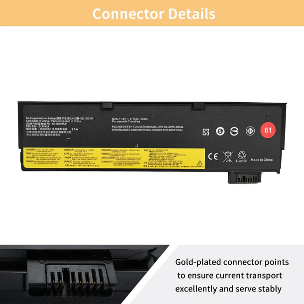 Batería de Repuesto 01AV424 para Lenovo ThinkPad A475 T470 T570 T480 T580 P51S P52S TP25 - NBULBL 3