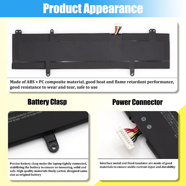 Batería de Repuesto AP21D8M para Asus VivoBook S14 S410 S410UA S410UQ S4200U S4200UQ X411UA X411UF - GlottyBatt 6
