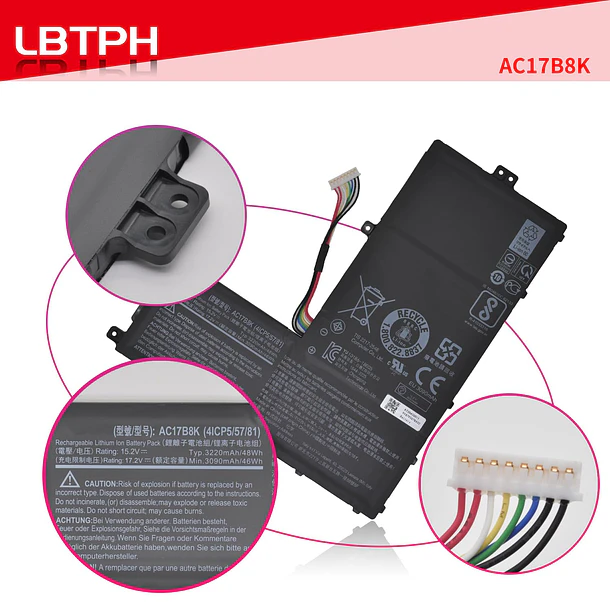 Batería de Repuesto AC17B8K para ACER Swift 3 SF315 SF315-52G Series SF315-52G-51HV 3