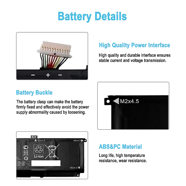 Batería de Repuesto KL06XL para Hp Envy 15-EP0000 Series Notebook HSTNN-IB9M L85853-1C1 KL06083XL KL0O6XL 11.58V - TAICROWNE 4