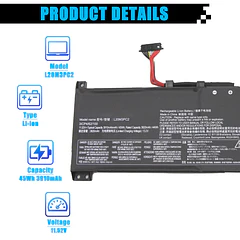 Batería de Repuesto para Lenovo Ideapad Gaming 3-15ACH6 Type-82K2 82MJ Ideapad Gaming 3-15IHU6 Type-82K1