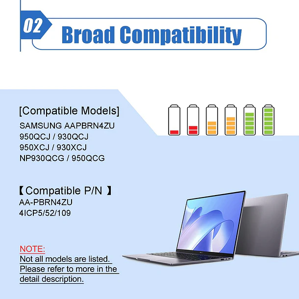 Batería de Repuesto AA-PBRN4ZU para Samsung Tablet Samsung 950QCJ 930QCJ 950XCJ 930XCJ AAPBRN4ZU NP930QCG 950QCG - Dentsing 3