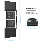 Batería de Repuesto A2113 para MacBook Pro Retina 16'' A2141 (2019, 2020) 2