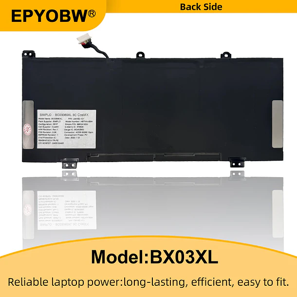 Batería de Repuesto BC03XL para HP Chromebook x360 14C-CA0000 14c-ca0000nb / Pro C640 Chromebook/Pro C640 - EPYOBW 6