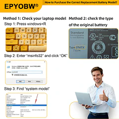 Batería de Repuesto J7HTX para diversos equipos compatibles según modelo J7HTX - EPYOBW