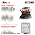 Batería de Repuesto C22N1307 para Panasonic Toughpad FZ-G1 Series FZ-VZSU84A2K FZ-VZSU84A2R FZ-VZSU84A2U FZ-VZSU84AK FZ-VZSU84AR FZ-VZSU84AU 3
