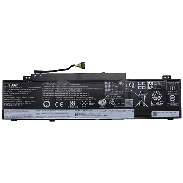 Batería de Repuesto L24B3PK2 para Lenovo IdeaPad Slim 3 14IRH10 14IRH10R 15ARP10 15IRH10 / Slim - EPYOBW 1