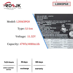 Batería de Repuesto L14M3P21 para Lenovo 100w 300w 500w Gen 3 100e 300e 500e Chromebook