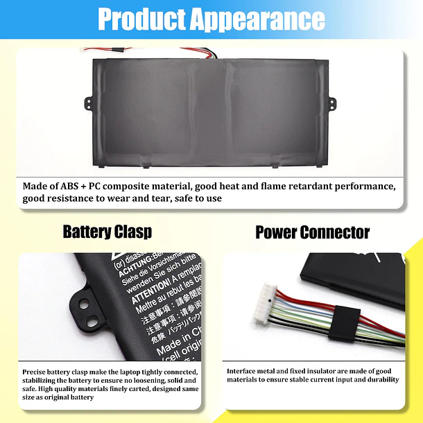 Batería de Repuesto AP16L8J para Acer Swift 5 SF514-52T SF514-53T Acer Chromebook Spin 311 CP311 - GlottyBatt 6