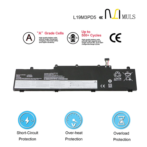 Batería de Repuesto L19M3PD5 para Lenovo Thinkpad E14 Gen 2 20T6 20TA E14 - MULS 4