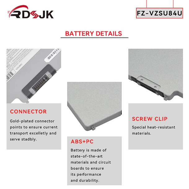 Batería de Repuesto C22N1307 para Panasonic Toughpad FZ-G1 Series FZ-VZSU84A2K FZ-VZSU84A2R FZ-VZSU84A2U FZ-VZSU84AK FZ-VZSU84AR FZ-VZSU84AU 5
