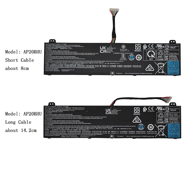 Batería de Repuesto AP20BHU para Acer Predator Triton 500 SE 16