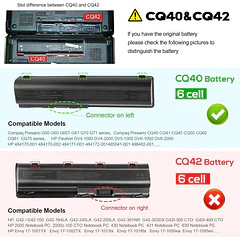 Batería de Repuesto HSTNN-CB72 para HP 485041-001 485041-003 487296-001 487354-001 497694-001 498482-001 KS526AA HSTNN-Q34C HSTNN-C51C - Powerforlaptop Replace