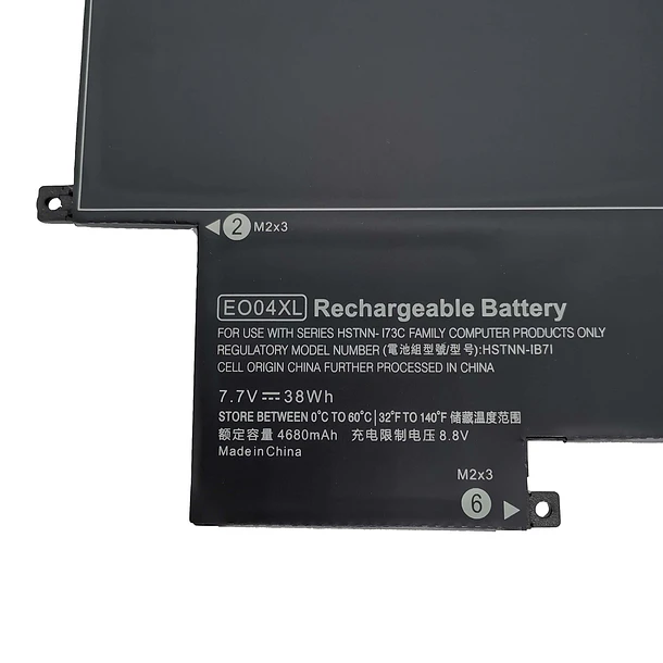 Batería de Repuesto EO04XL para HP EliteBook Folio G1 Series 8279271B1 8279271C1 828226005 HSTNNI73C HSTNNIB71 - Fully. Fully 2