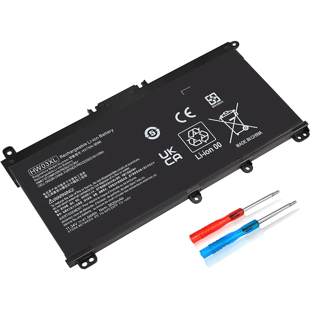 Batería de Repuesto HW03XL para diversos equipos compatibles según modelo HW03XL 3