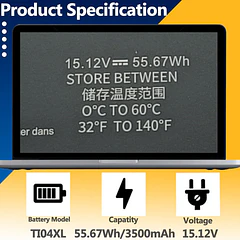 Batería de Repuesto JPFMR para HP Envy 17-CH 17-ch0001nt 17-ch0001nv 17-ch0001ua 17-ch0008nb 17-ch0777ng 17-ch0004np Series - TAVZENL