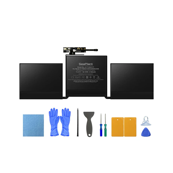 Batería de Repuesto A1713/A2171 para MacBook Pro A1708, 13-Inch, 2016-2017 - SeaPlant 1