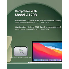 Batería de Repuesto A1713/A2171 para MacBook Pro A1708, 13-Inch, 2016-2017 - SeaPlant