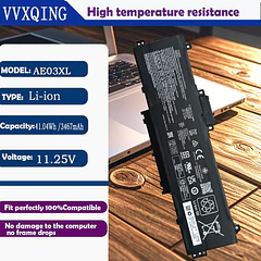 Batería de Repuesto AE03XL para diversos equipos compatibles según modelo AE03XL - VVXQING