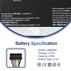Batería de Repuesto L22B3PG4 para Lenovo ThinkPad E14/E16 Gen5 2023/Gen6 2024