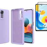 Carcasa Silicona Slim Para Xiaomi Redmi Note 11 Pro + Vidrio