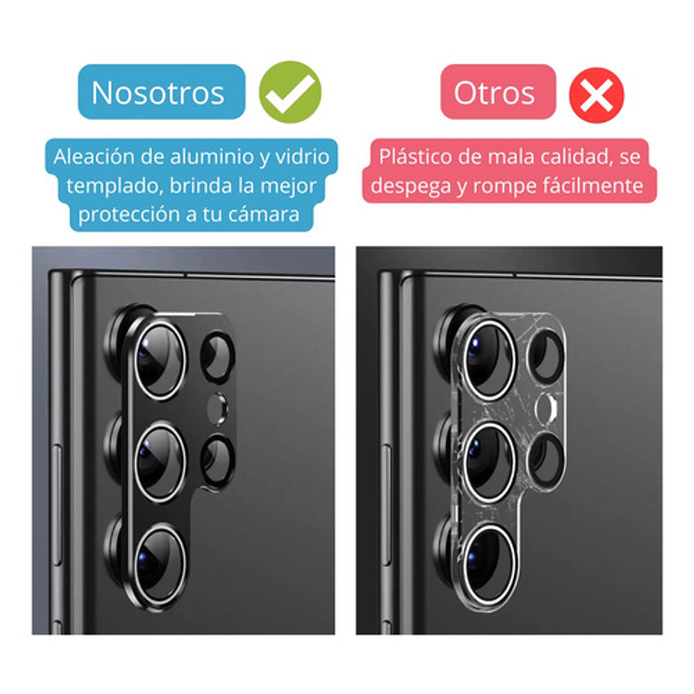 Protector Cámara Antirayones Para Samsung Galaxy S23 Ultra 