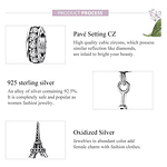 Dije Torre Eiffel Plata Fina 925 Para Charm Pandora Regalo